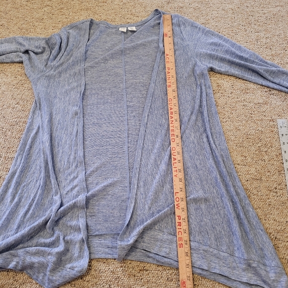 Artisan NY 100% Linen Open Front Lightweight Cardigan Blue - Picture 11 of 13